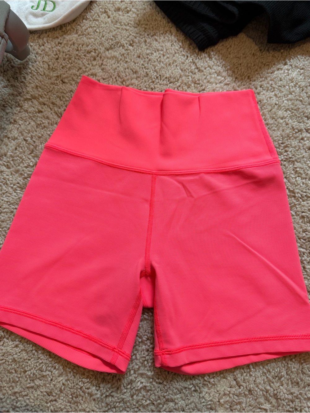 High-Rise Neon Pink Athletic Bike Shorts